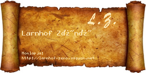 Larnhof Zénó névjegykártya